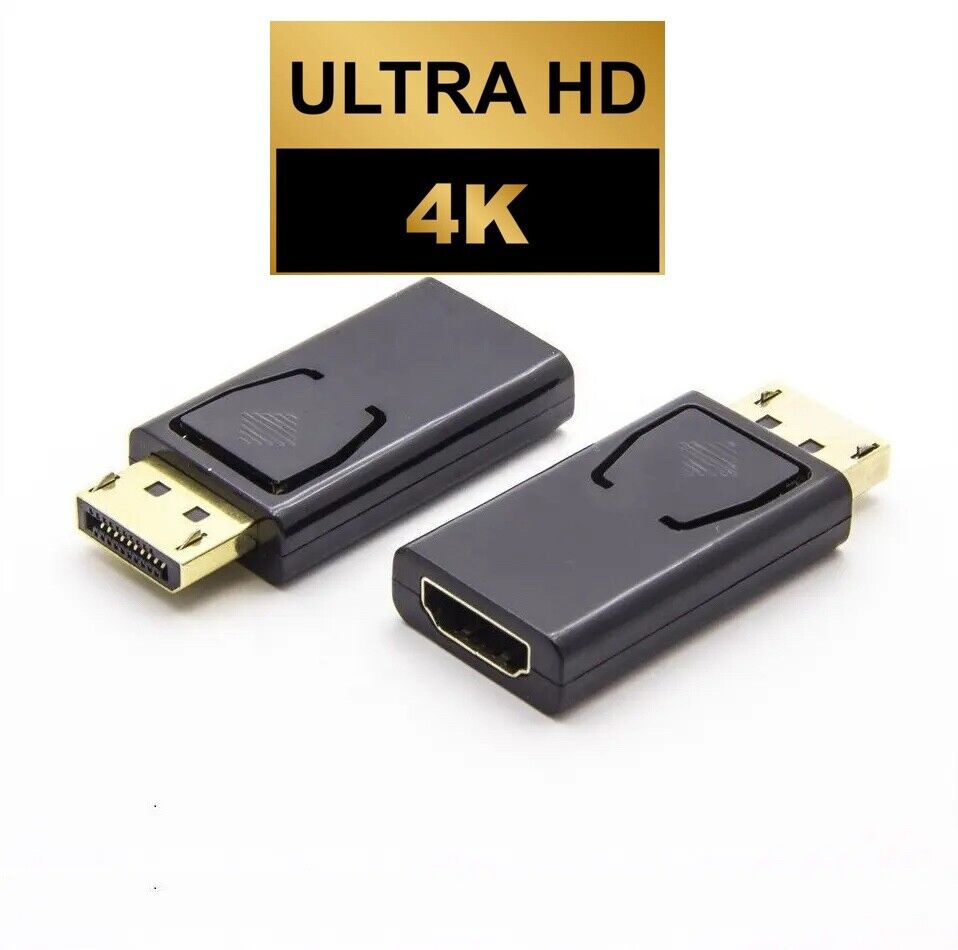 2x Displayport auf HDMI Adapter DP Konverter Stecker 1080p Full HD Video 4K