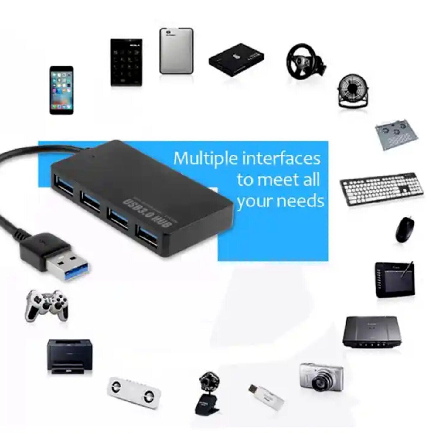 4-Port USB USB A 3.1 Kabel für Macbook Notebook Laptop USB 3.0