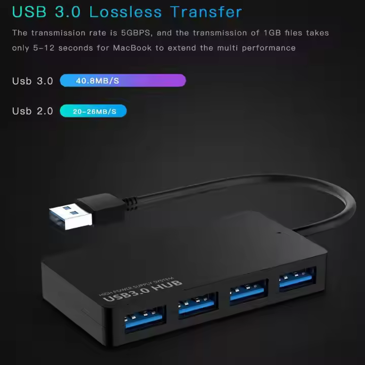 4-Port USB USB A 3.1 Kabel für Macbook Notebook Laptop USB 3.0