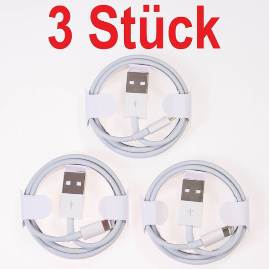 3x Ladekabel 1m für Apple iPhone 5 6 7 8 X XS XR 11 12 13 14 Plus Pro Max