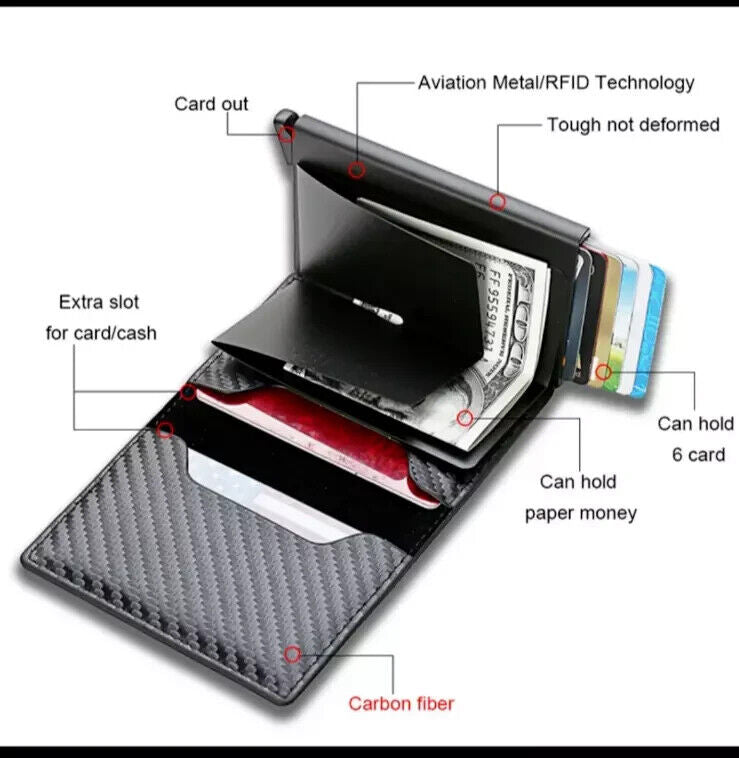 Geldbeutel Slim Wallet mit RFID Schutz mini Geldbörse  Portemonnaie Kartenetui